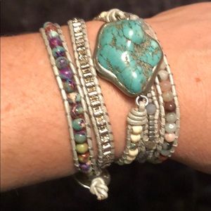 Wrap turquoise bracelet